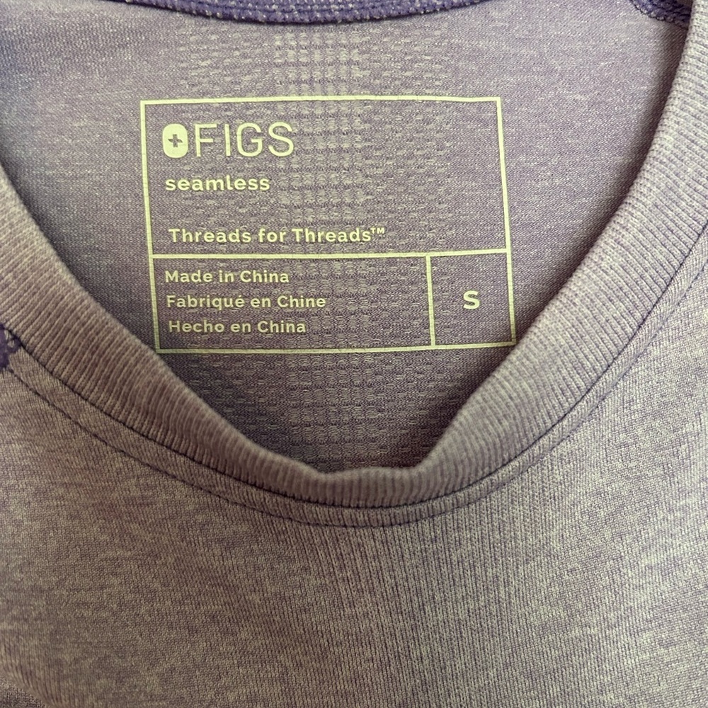 FIGS women’s Small Salta Seamless Underscrub Lavender Dew